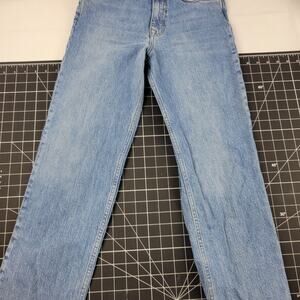 ASOS Jeans Womens 0/ 25" Blue Straight Denim High Rise Light Wash Straight Leg